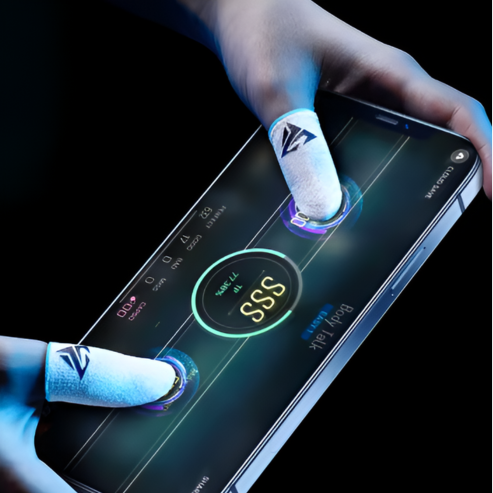 Manchons respirants pour doigts, 2 pièces, gants de jeu anti-transpiration, protège-doigts pour jeux mobiles, modèle P82F