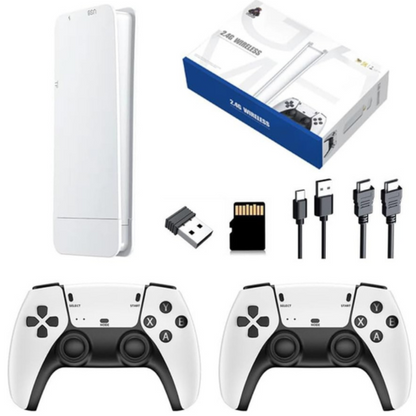 M15 4K Game Stick – Mini console de jeux rétro avec 20 000 jeux intégrés et double contrôleur sans fil 2.4G