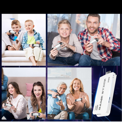 M15 4K Game Stick – Mini console de jeux rétro avec 20 000 jeux intégrés et double contrôleur sans fil 2.4G