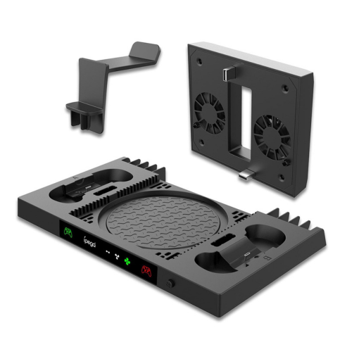 Support de ventilateur de refroidissement et station de chargement pour Xbox Series X, avec éclairage RGB 15 couleurs et ventilateur à 3 vitesses
